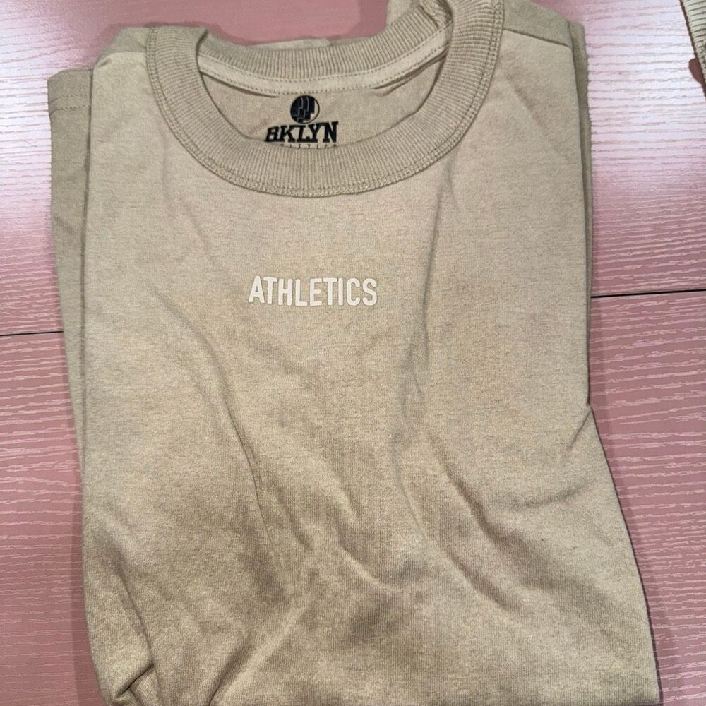 BKLYN Athletics Tan T-shirt new